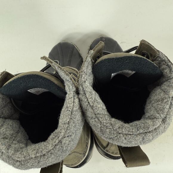 Sorel Slimpack II Snow Boots Women's 7 Green Black Waterproof Lace-Up Block Heel - Picture 9 of 10